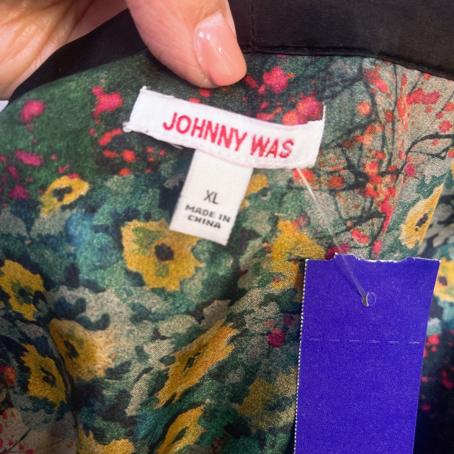 Johny Was Black Tanya Sequin Long Cardigan Size XL
