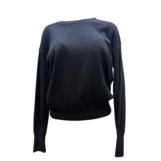 Vince Cashmere Sweater Black With Cutout Back M