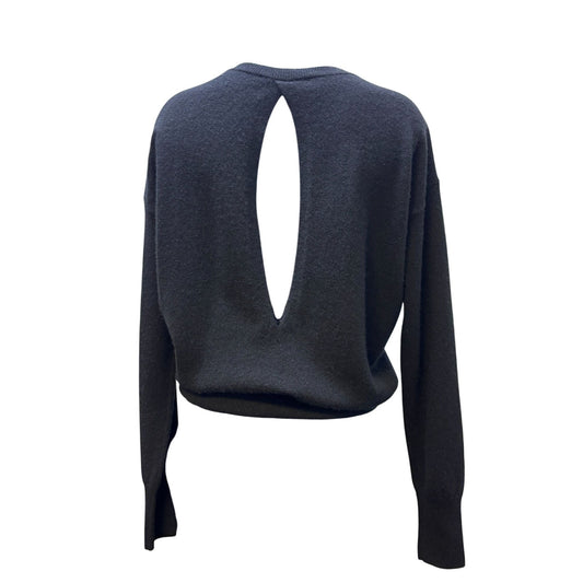 Vince Cashmere Sweater Black With Cutout Back M