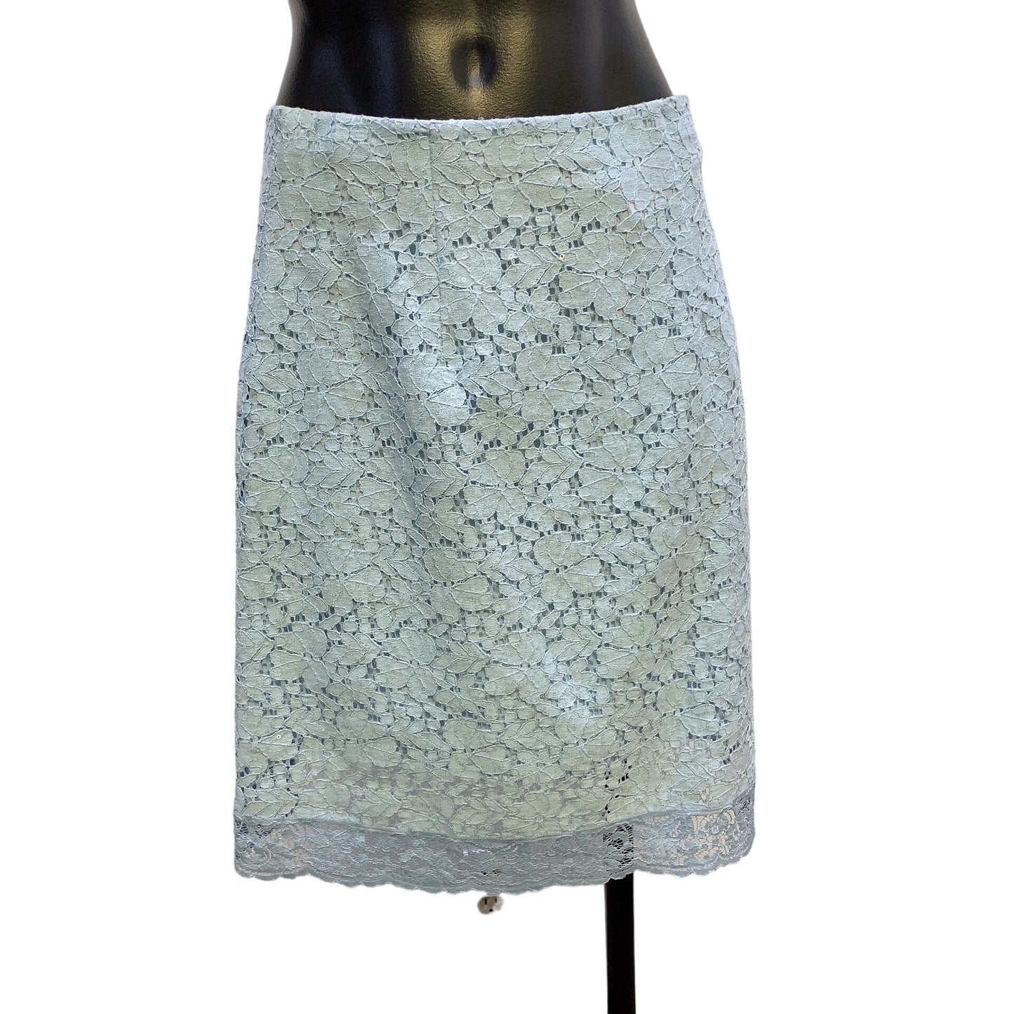 Blugirl Blumarine Light Blue Sparkly Lace Skirt S