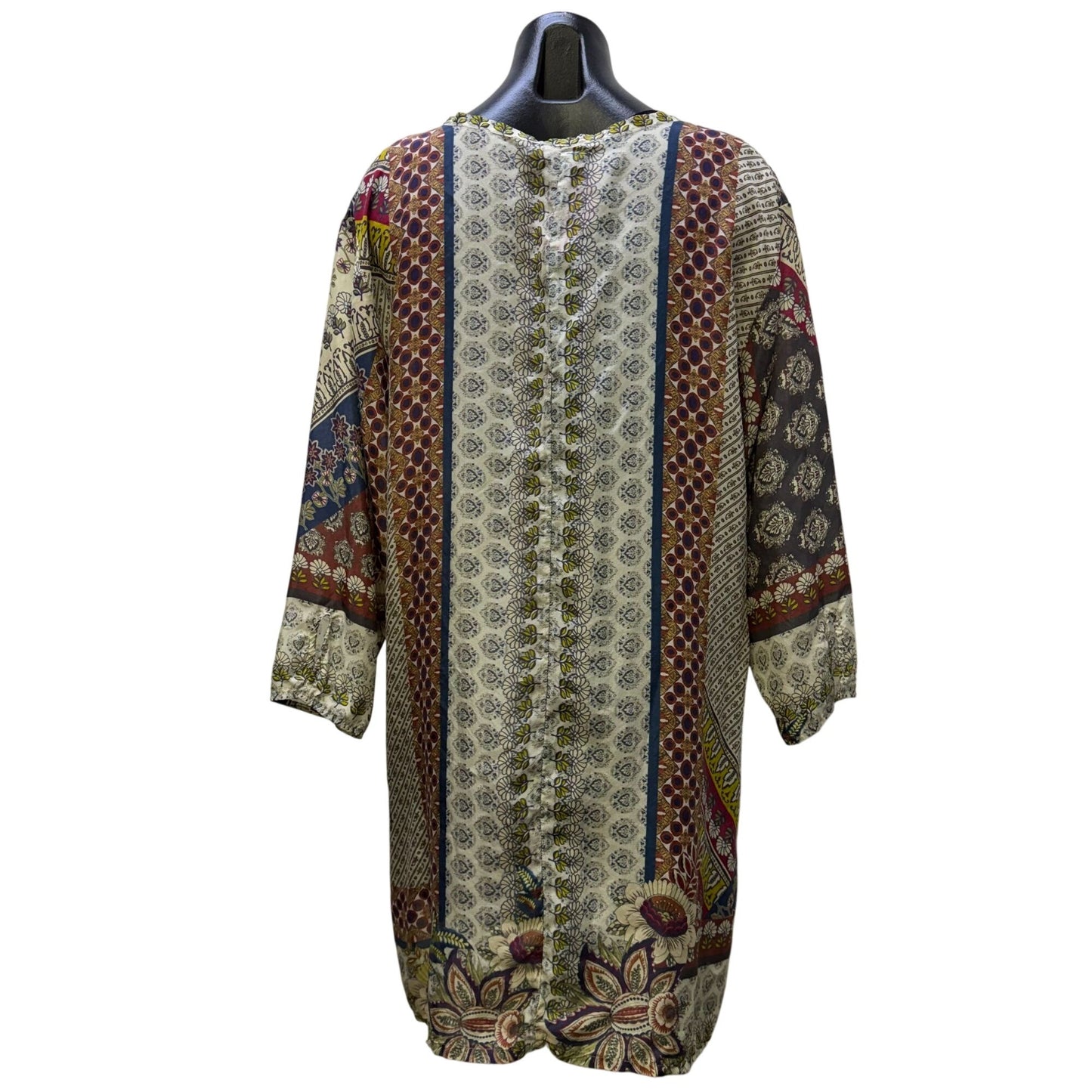 Johnny Was Multi-Color Floral Print Tunic Blouse XL