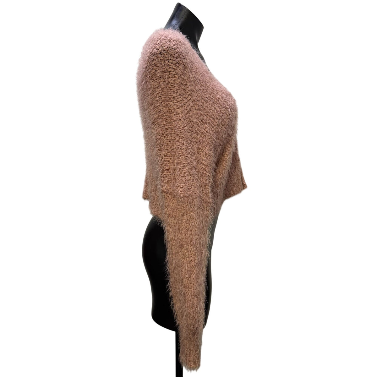 Faceplant Dreams Cropped Fuzzy Pink Cardigan S/M