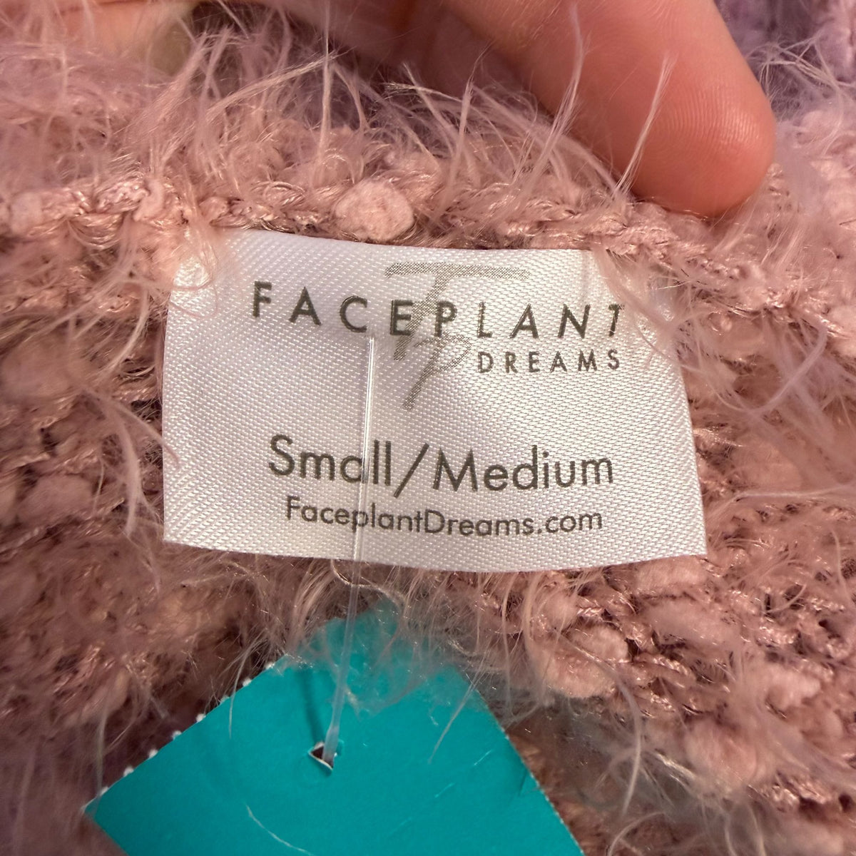 Faceplant Dreams Cropped Fuzzy Pink Cardigan S/M