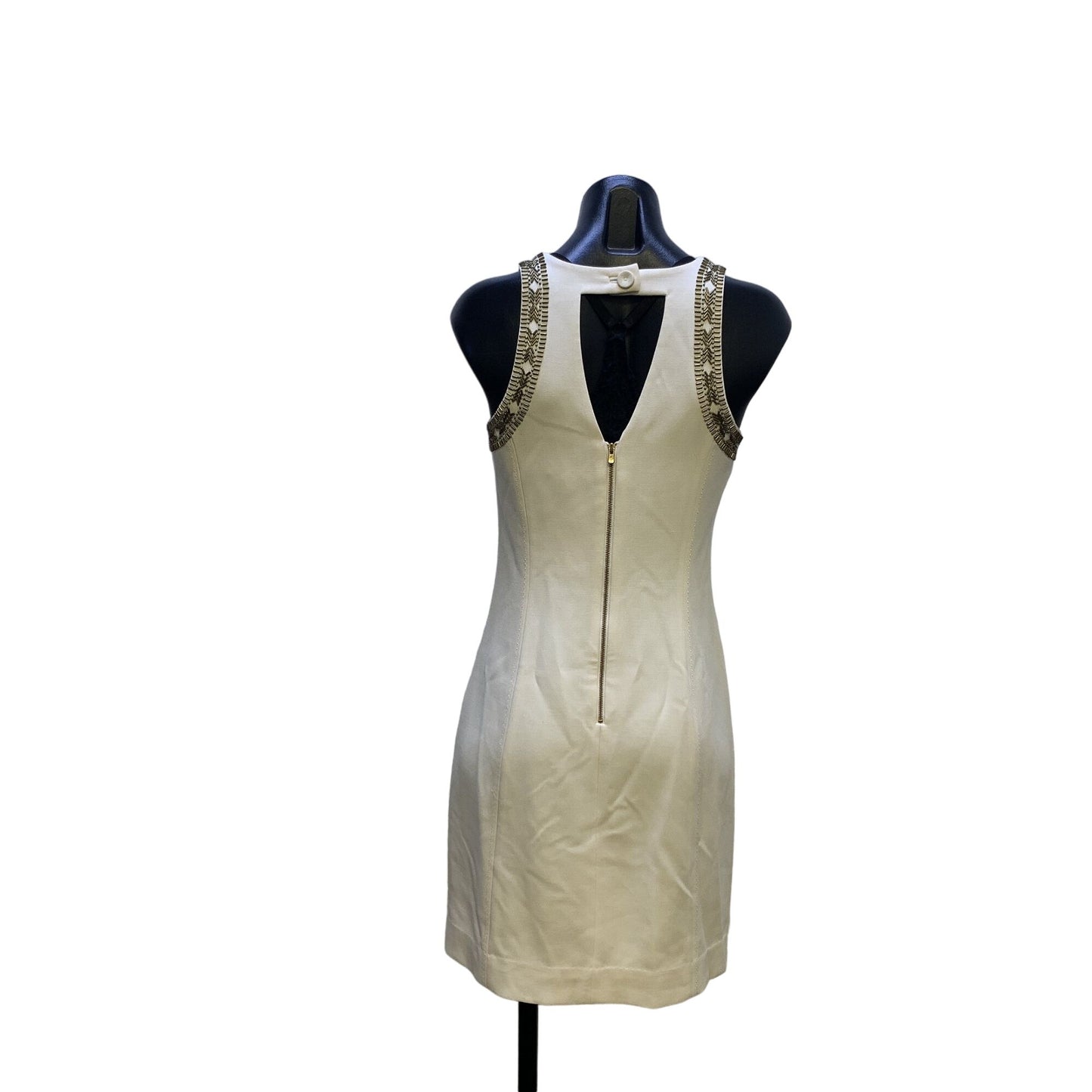 Lily Pulitzer Beaded Ivory Sleeveless Dress Size 4