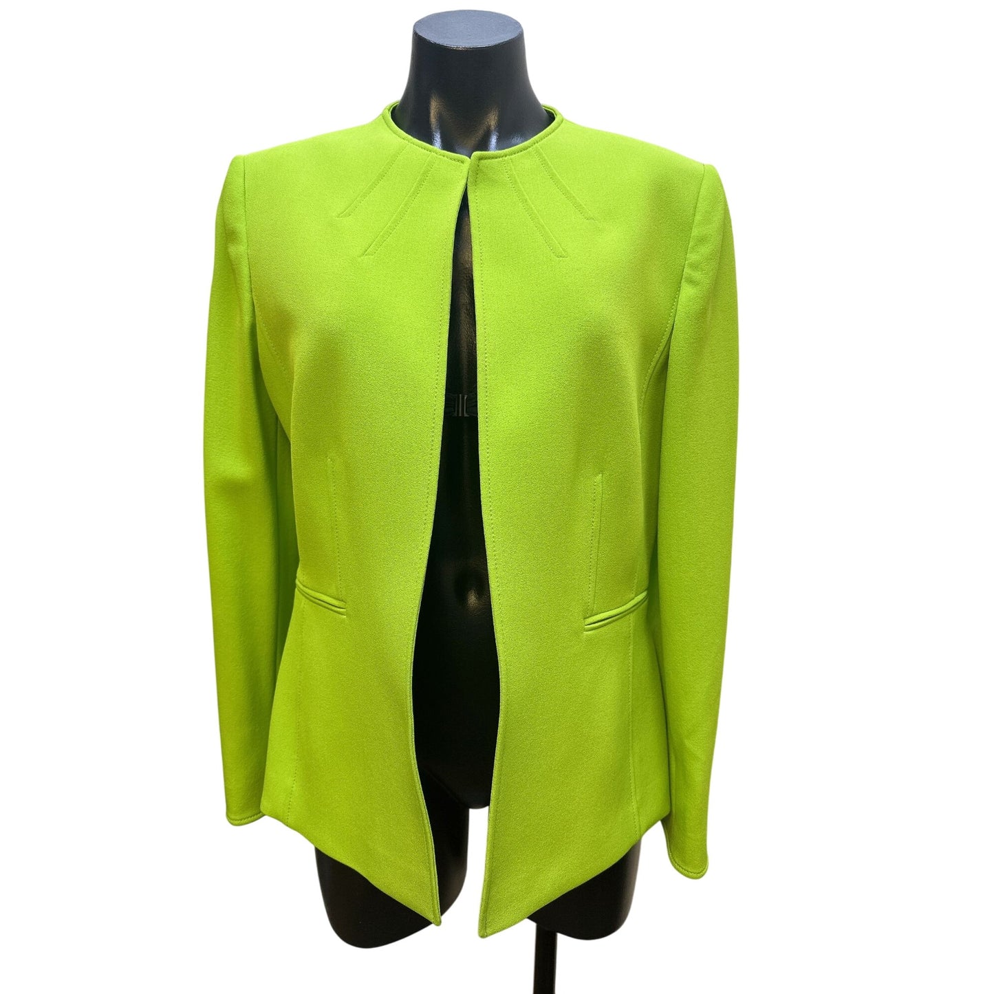 Tahari Arthur S. Levine Neon Green Single Hook Blazer/Jacket Size 10