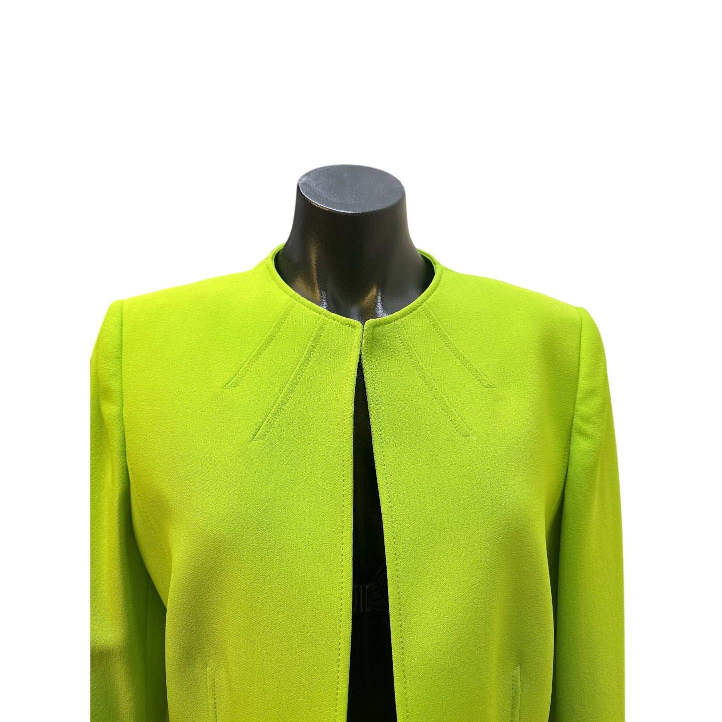 Tahari Arthur S. Levine Neon Green Single Hook Blazer/Jacket Size 10