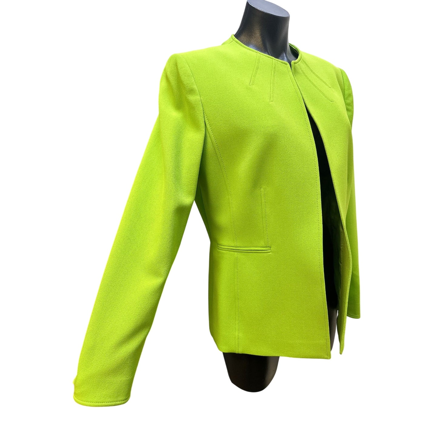 Tahari Arthur S. Levine Neon Green Single Hook Blazer/Jacket Size 10