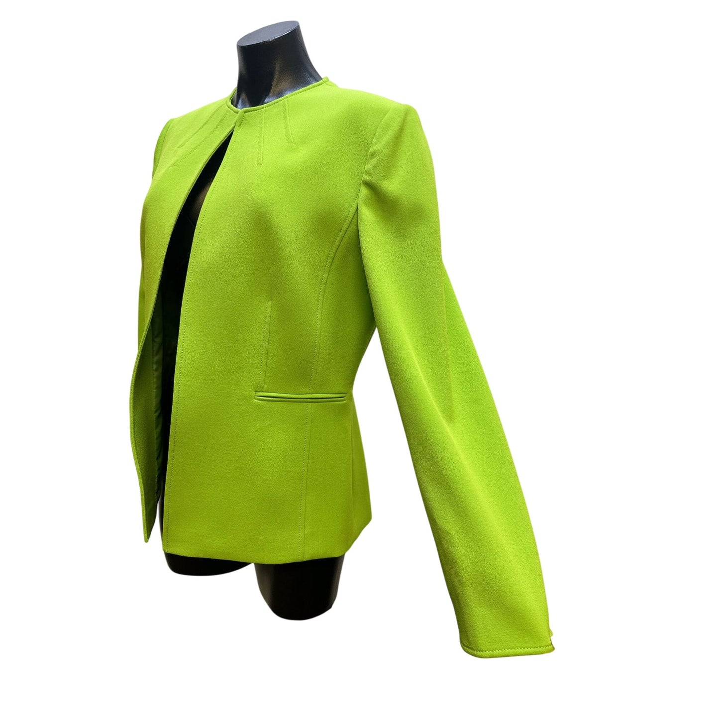 Tahari Arthur S. Levine Neon Green Single Hook Blazer/Jacket Size 10