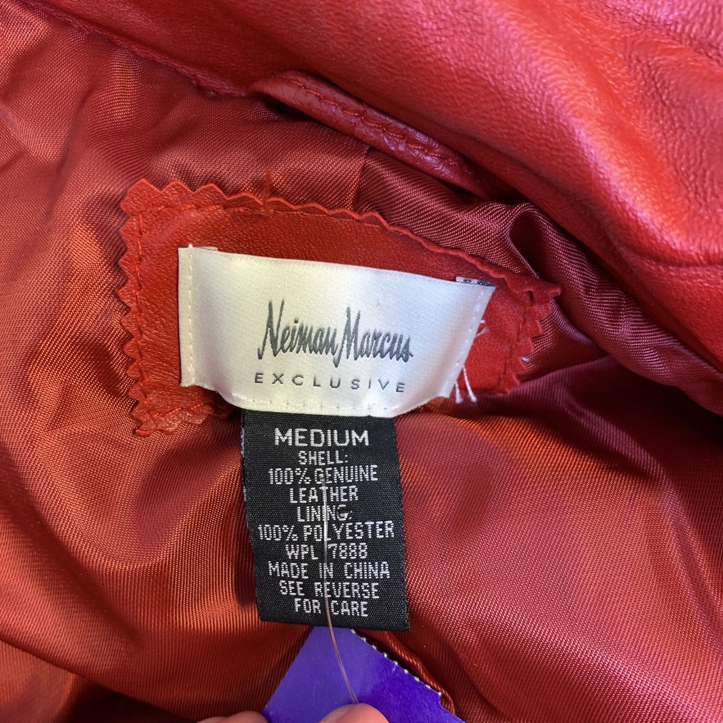 *Neiman Marcus Red Leather Jacket Medium