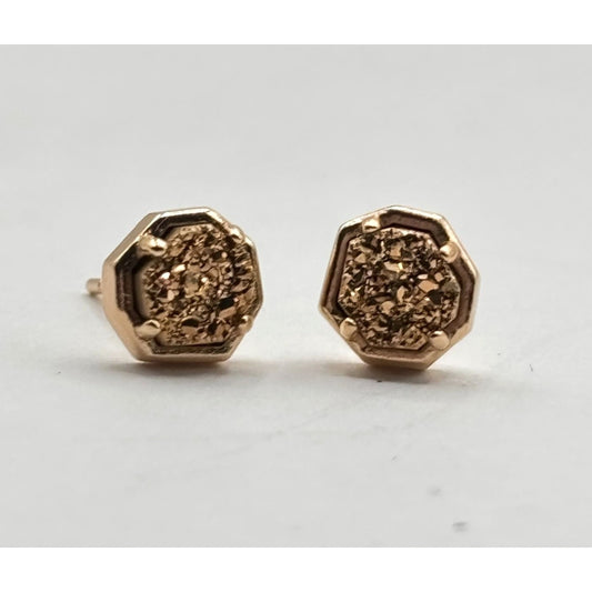 Kendra Scott Nola Stud Earrings In Gold-Tone Druzy