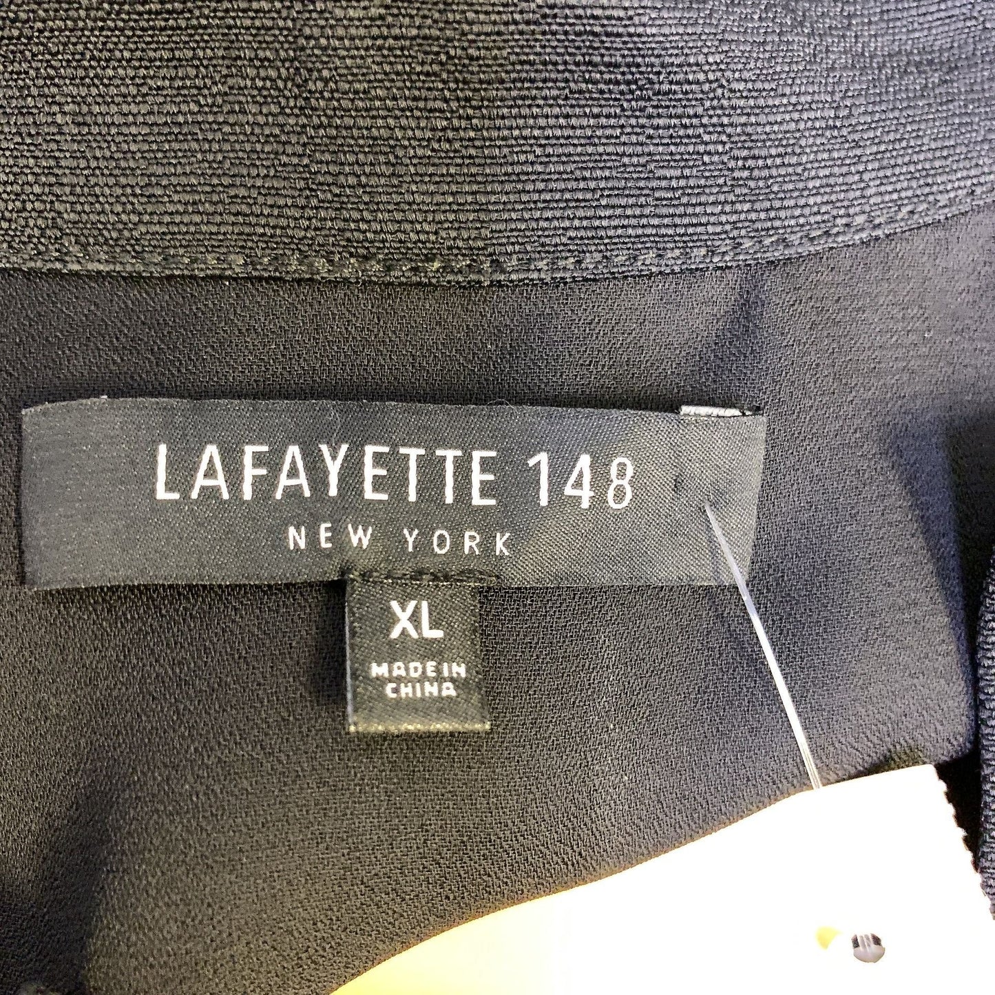 Lafayette 148 New York Black Sleeveless  Button-Front Dress w/Pleated Bottom Size XL