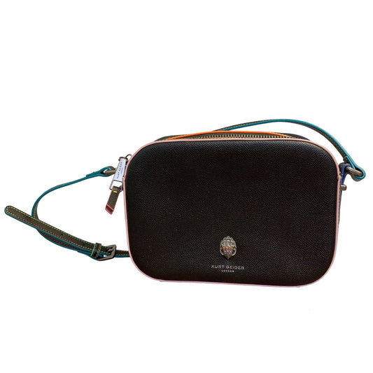 Kurt Geiger London Black Rainbow Edge Crossbody Bag With Adjustable Strap