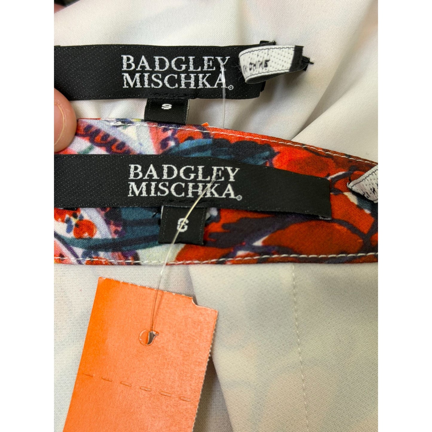 Badgley Mischka Floral Paisley 2-Piece Blouse & Pants Set Red Blue S