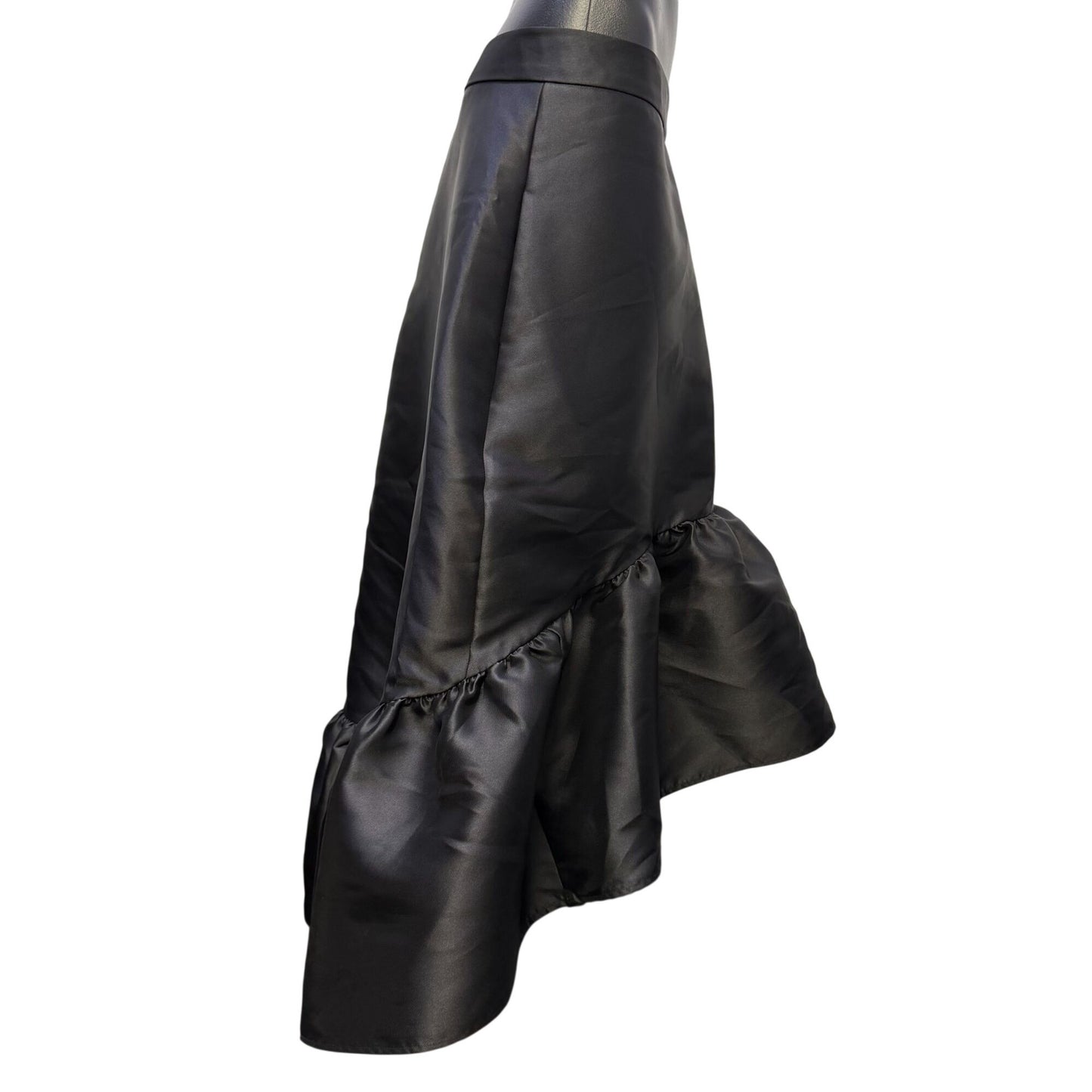 Mare Mare Black High-Low Ruffled Hem Skirt Size M
