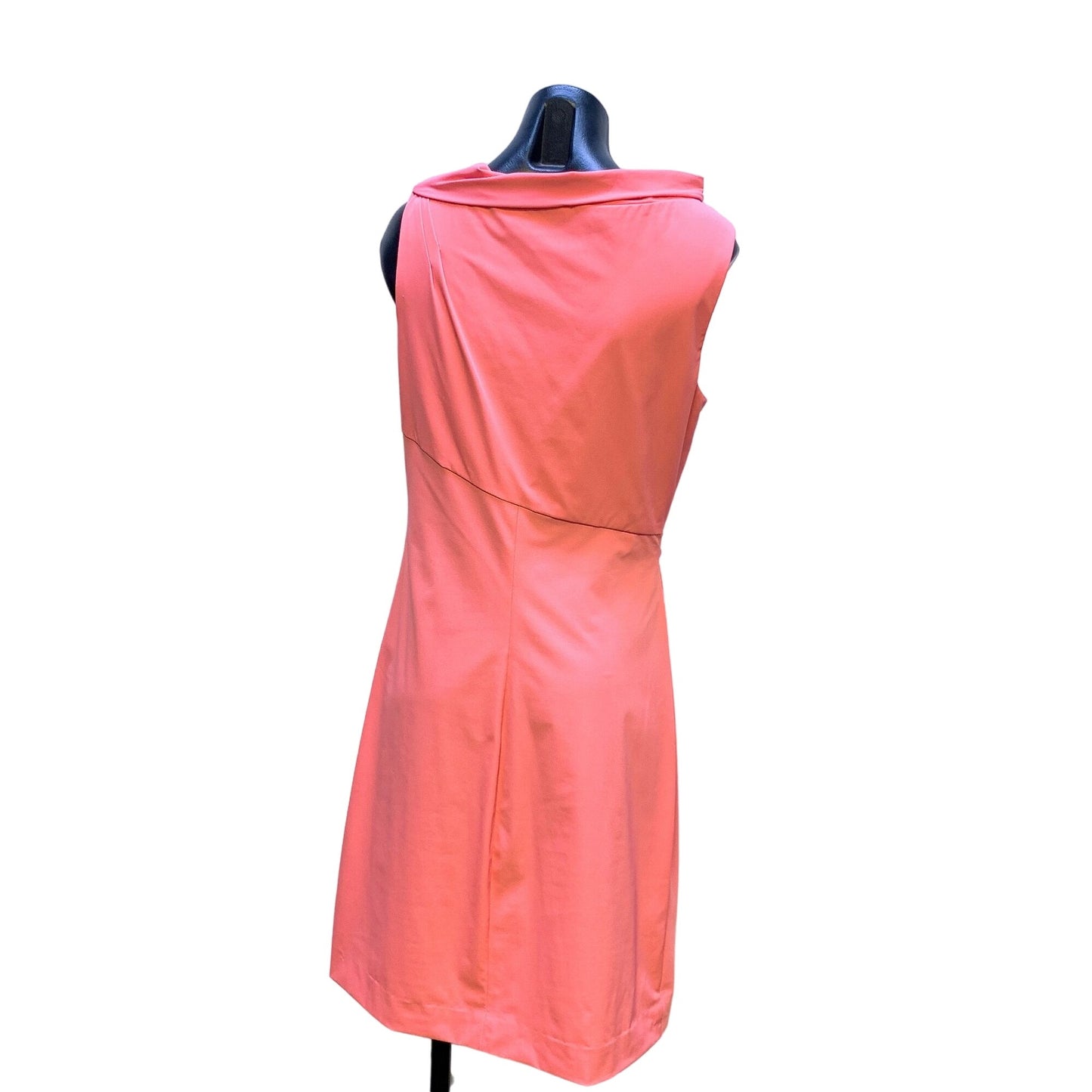 Diane Von Furstenberg Coral Ruched Sleeveless Dress 10