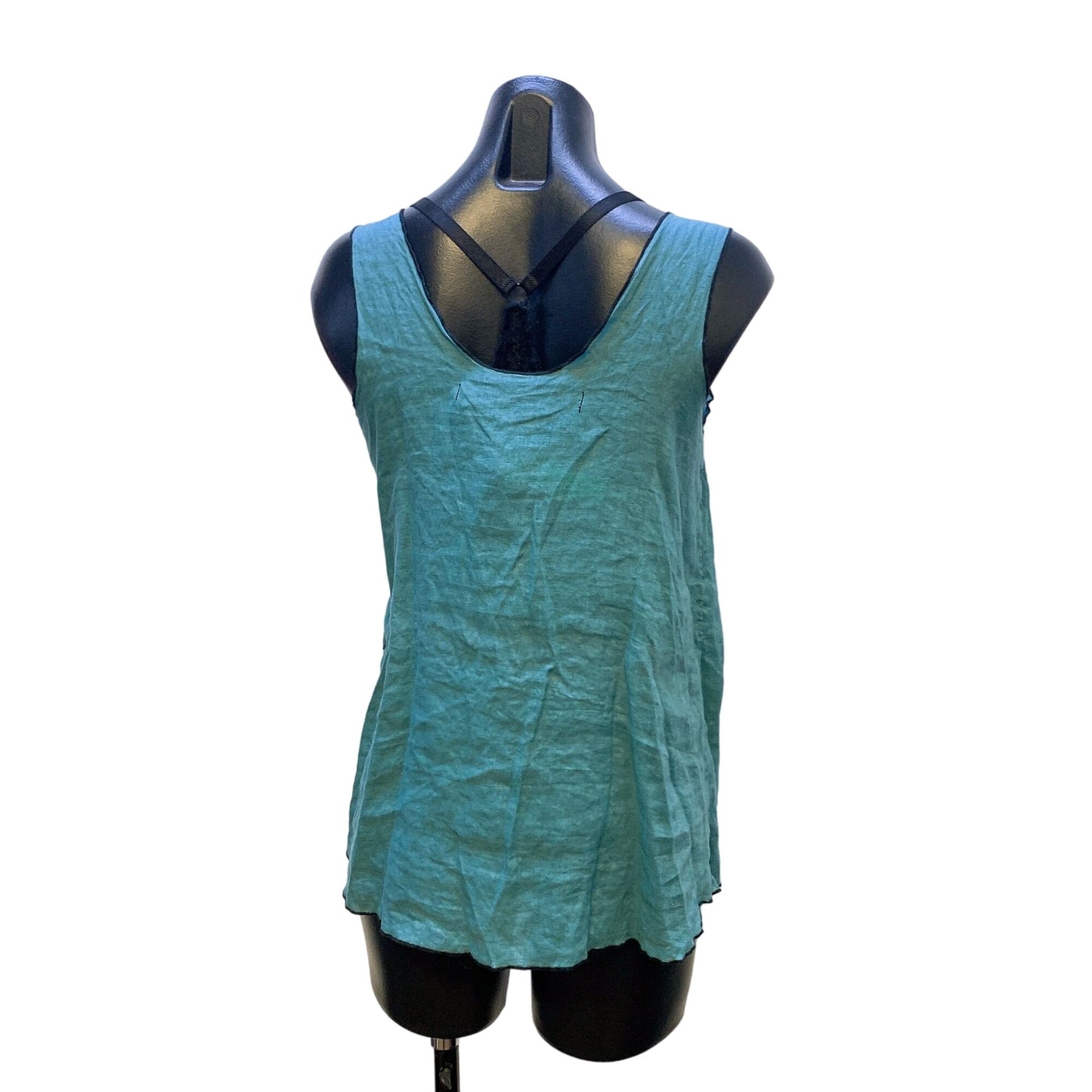 Cynthia Ashby Bohemian Teal Asymmetrical Tank Top & Skirt Set - Women's xs / s