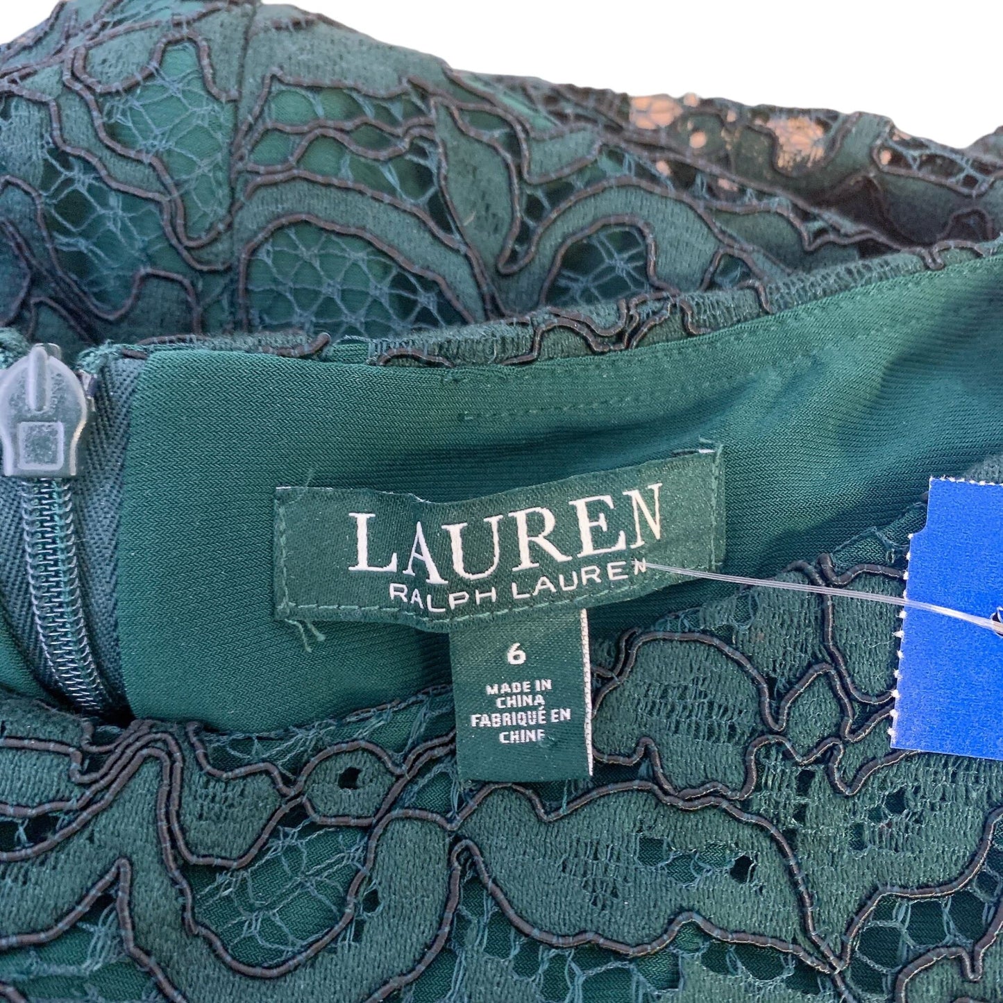 *Lauren Ralph Lauren Green Lace Dress Size 6
