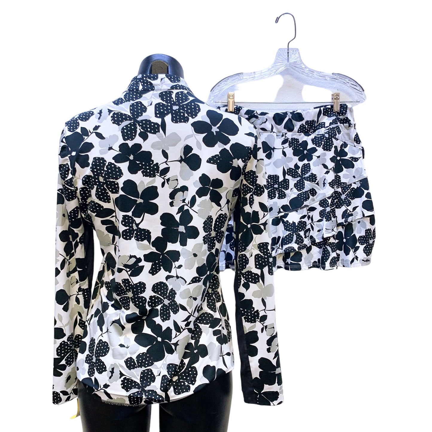 Tail Floral 3 Piece Golf Set Print Long Sleeve Top & Skort Set S