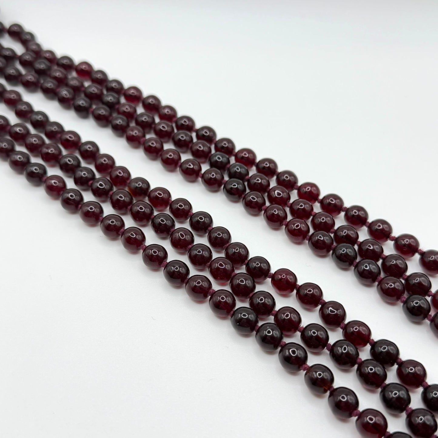 Nolan Miller Glamour Collection 3 Strand Bordeaux Simulated Garnet Necklace
