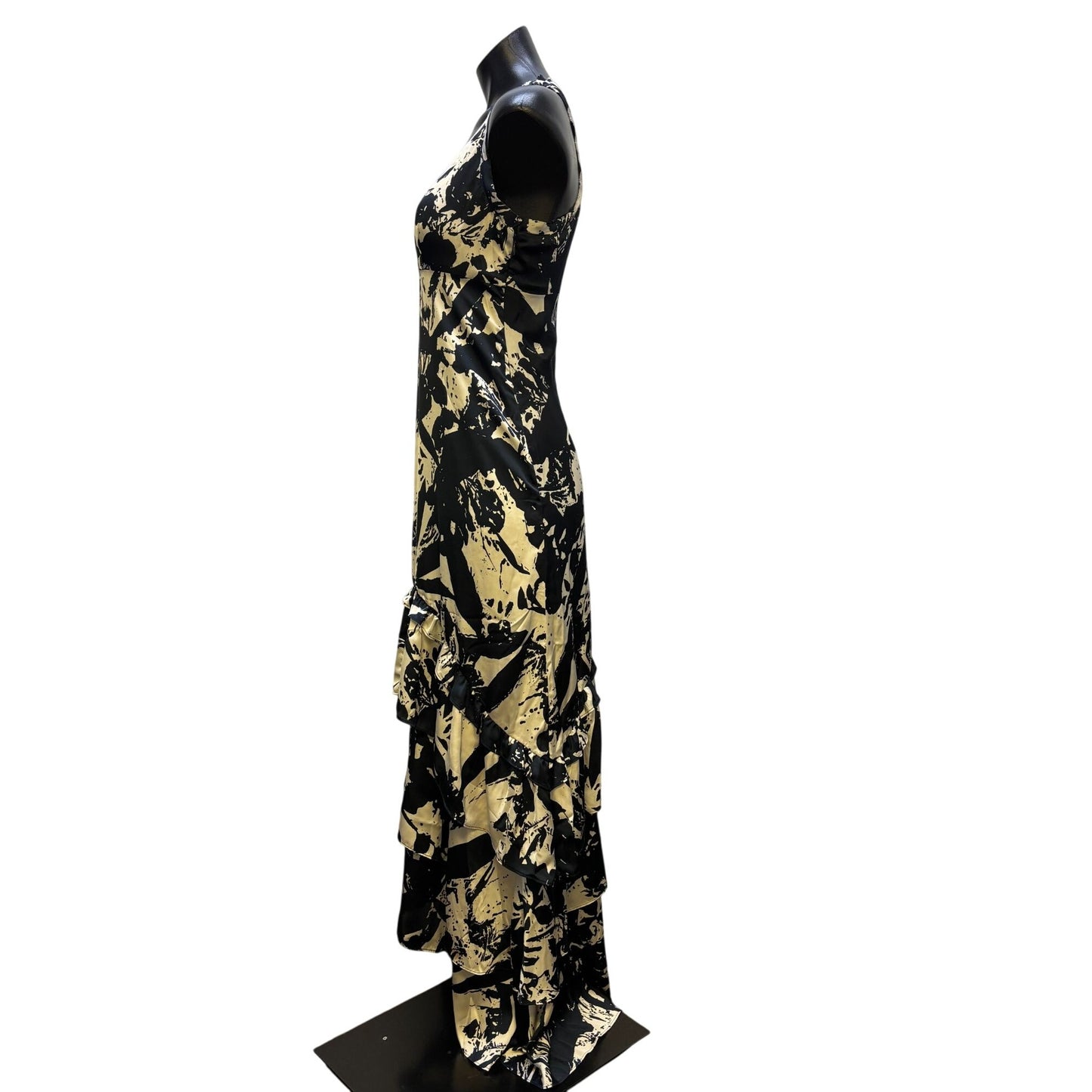 Banana Republic Sleeveless Abstract Print Ruffle Hem Maxi Dress 4
