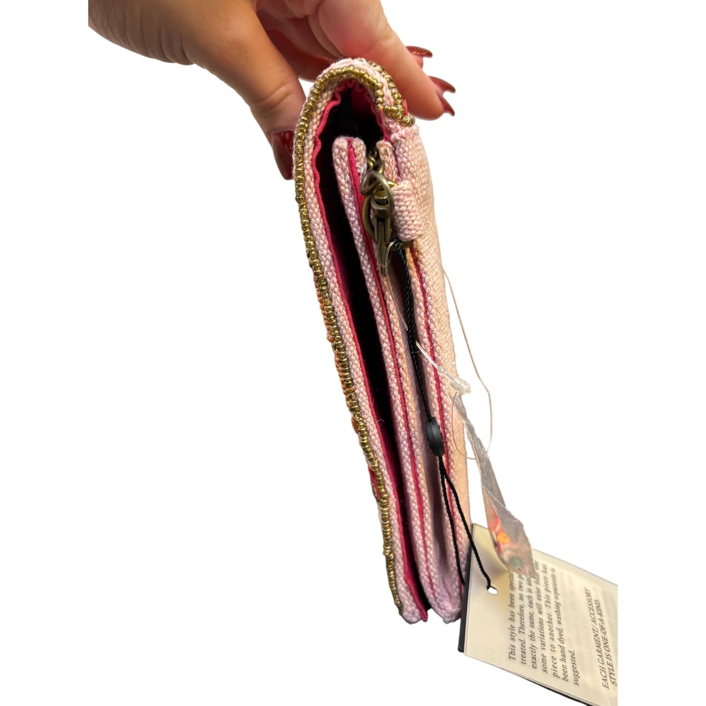 America & Beyond NWT Beaded Floral Clutch Multicolor