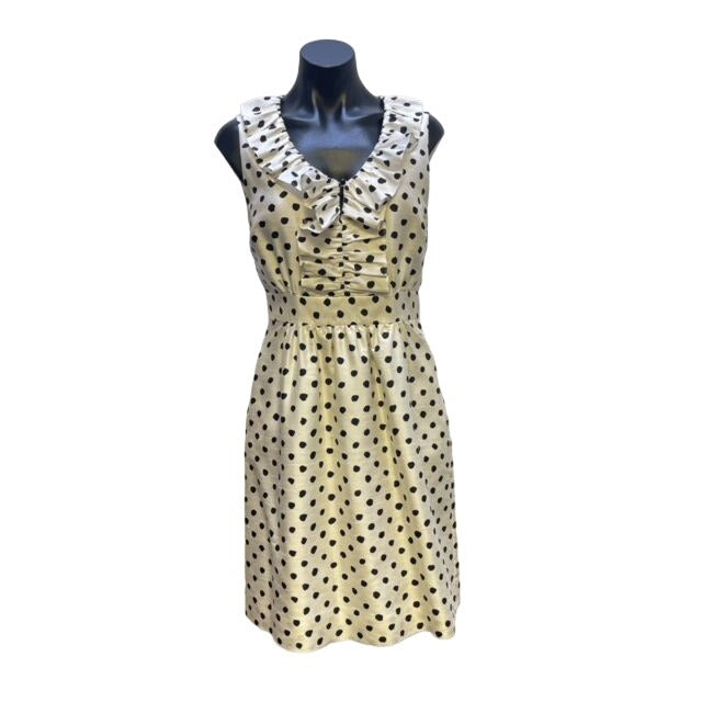 Kate Spade White Black Polka Dot Dress Size 4