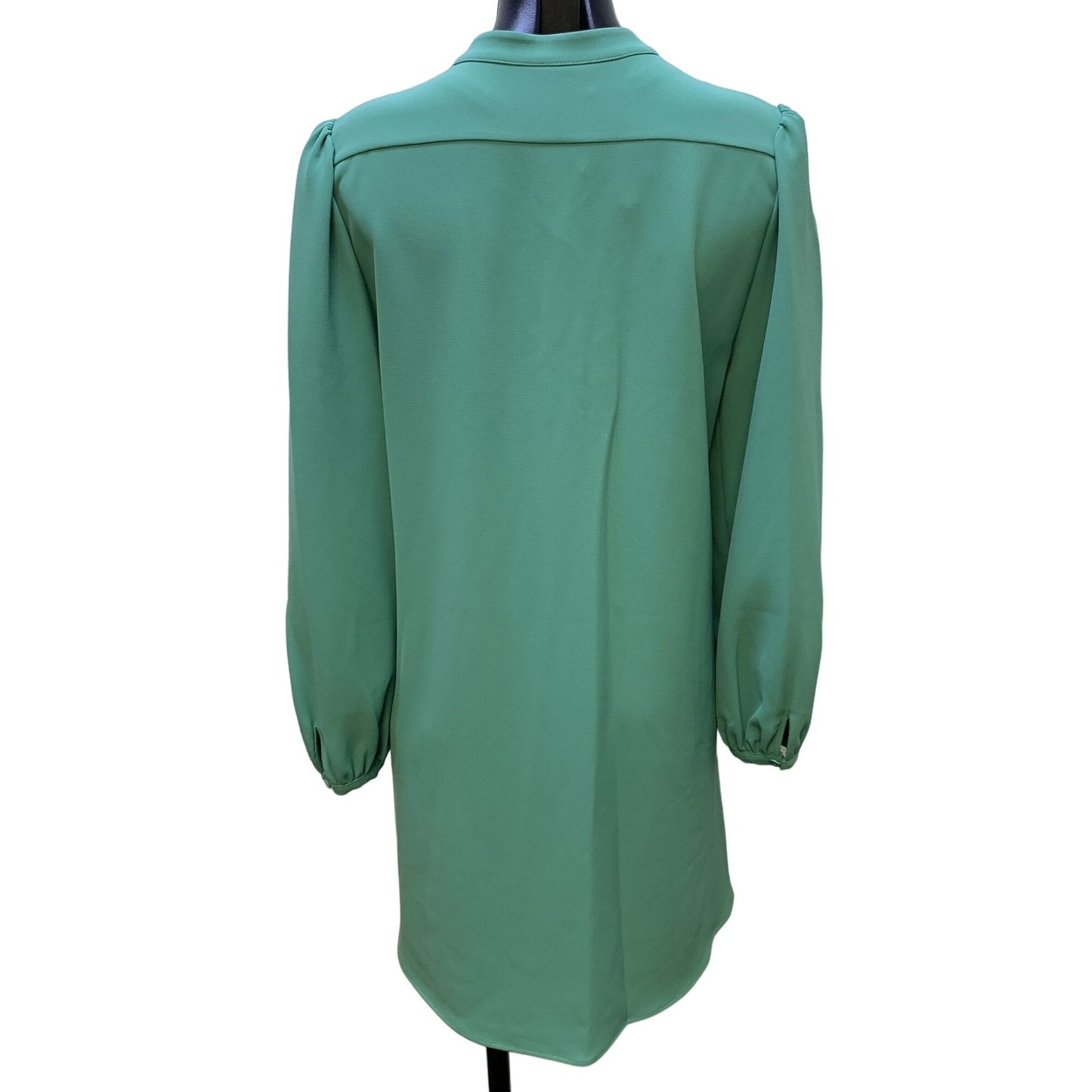 *NWT Tara Jarmon Paris Green Lace-up Neck Tunic Dress Medium