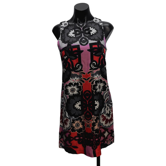 Nanette Lepore Lilac w/Multicolored Print Sleeveless Sheath Dress Size 2