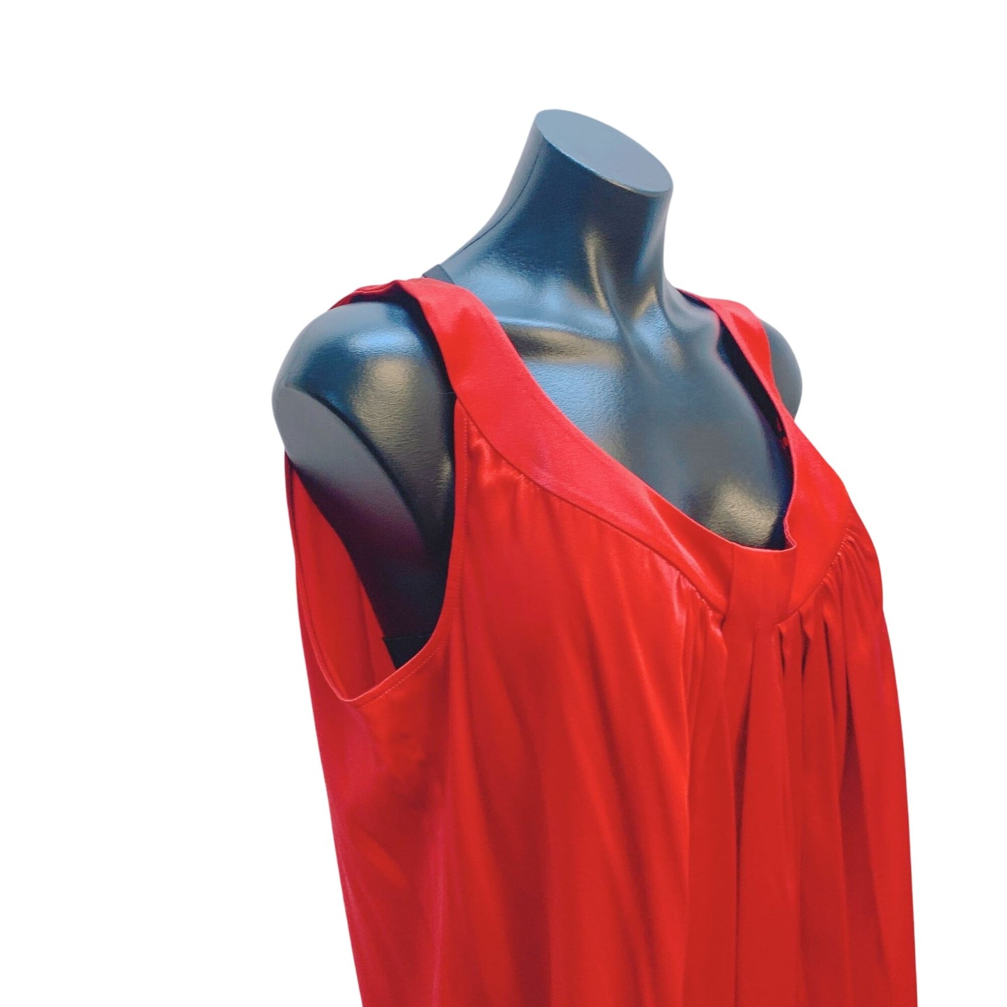 NWT St. John Collection Matador Red Sleeveless Blouse 16