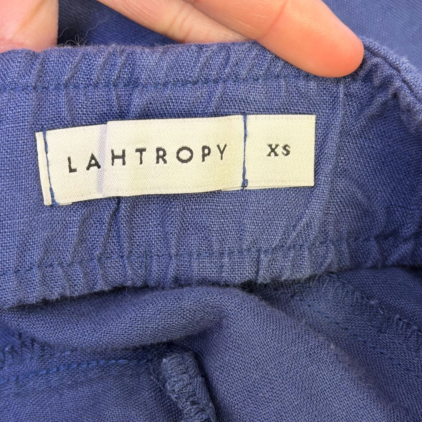 Lahntropy Blue Linen Wide-Leg Pants XS