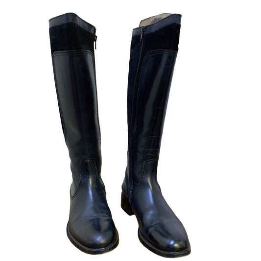 *Johnston & Murphy Black Leather Boots Size 6