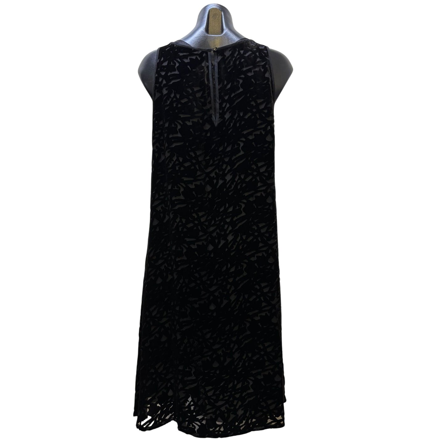 NWT Eileen Fisher Black Velvet Ballet Neck A-Line Dress M