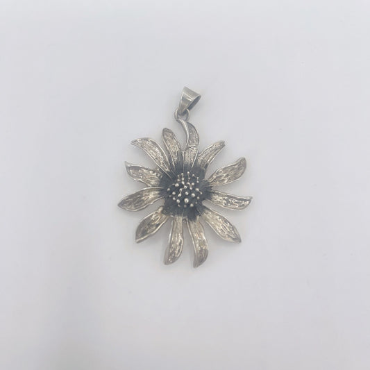 *.925 Sunflower Necklace Pendant 2"