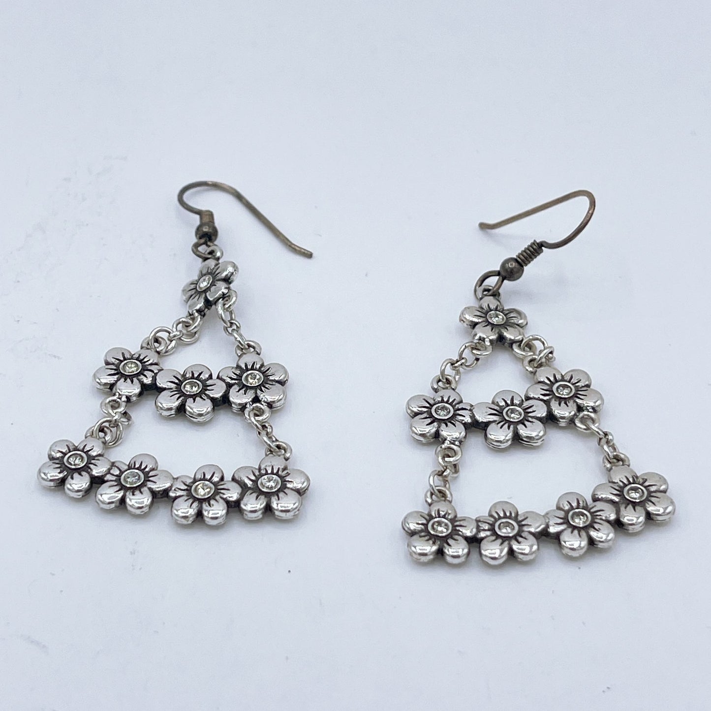 Brighton Cherry Blossoms Silver Dangle Earrings