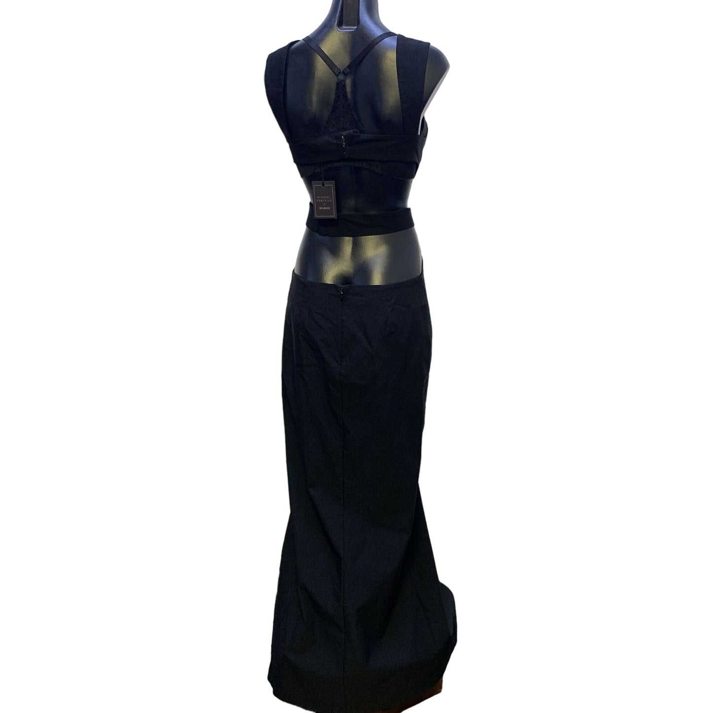 Michael Costello X Revolve Black Cutout Evening Gown Dress Size S