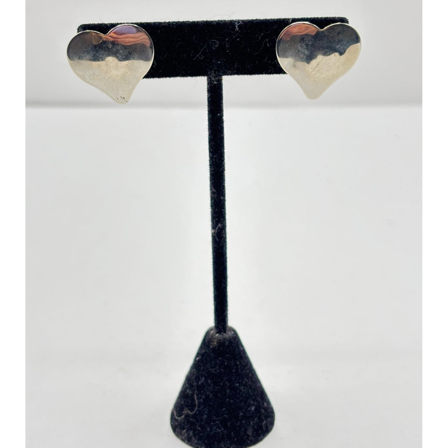 Unique 925 Sterling Silver Heart Art Earrings