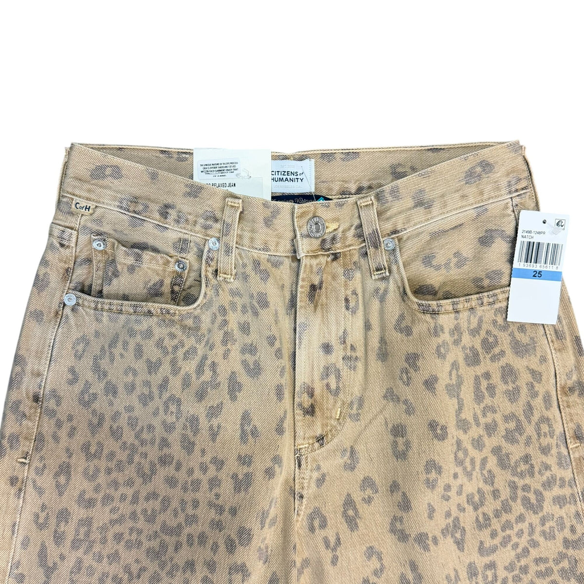 Citizens Of Humanity Miro Jean Natural Cheetah Print Tan 25