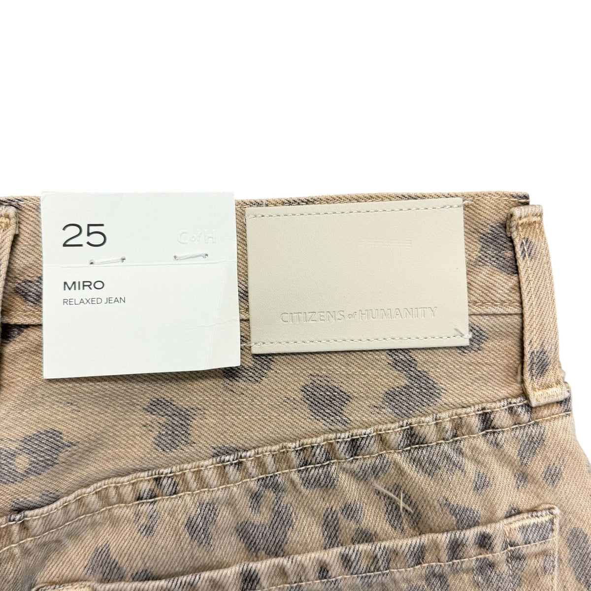 Citizens Of Humanity Miro Jean Natural Cheetah Print Tan 25