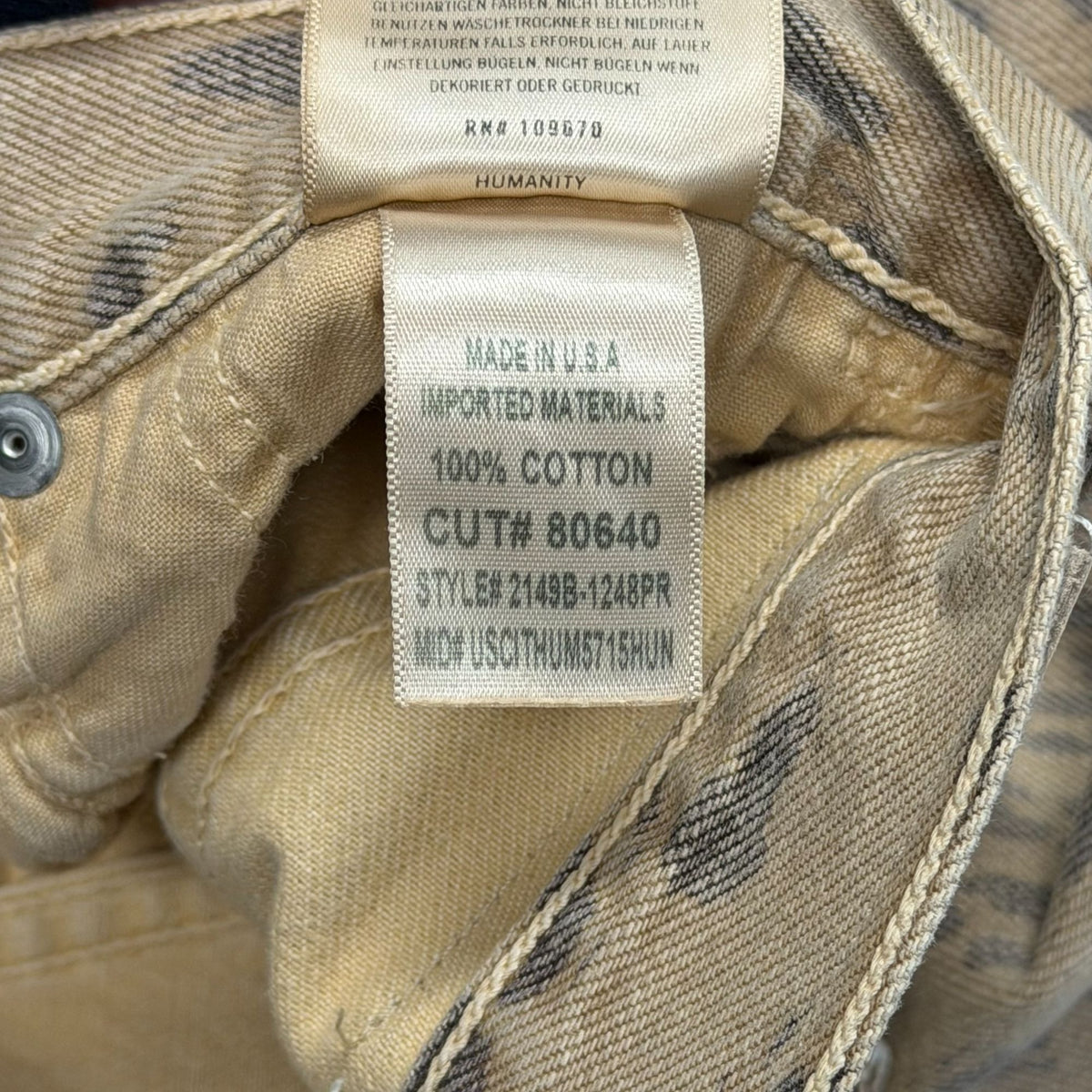 Citizens Of Humanity Miro Jean Natural Cheetah Print Tan 25