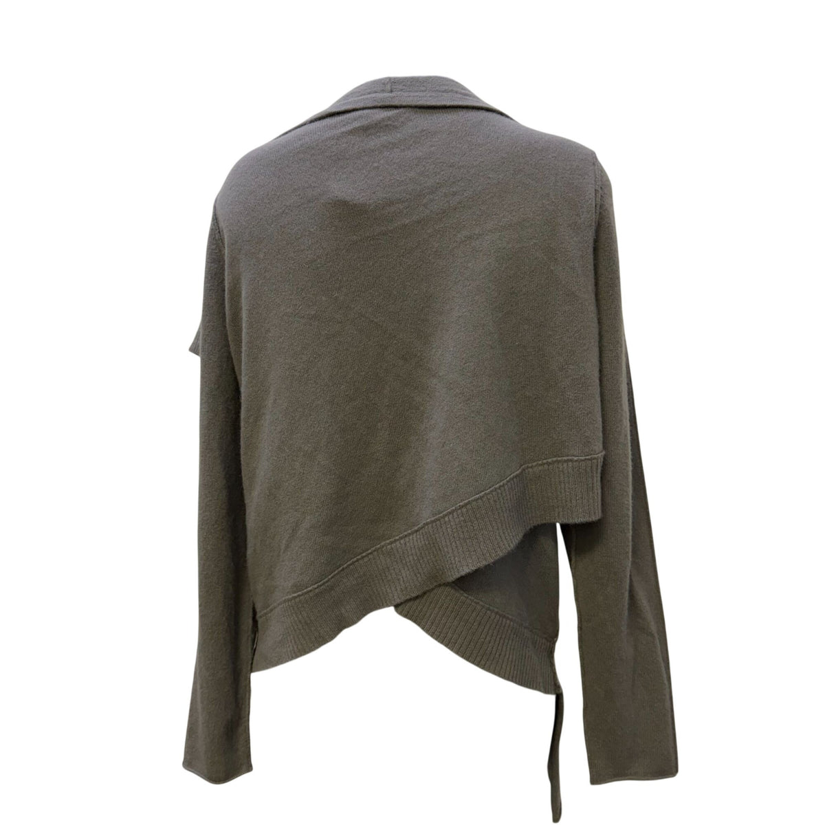 360 Cashmere Gray Open Front Cardigan Long Sleeve Size L