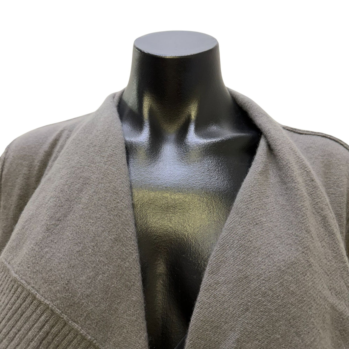 360 Cashmere Gray Open Front Cardigan Long Sleeve Size L