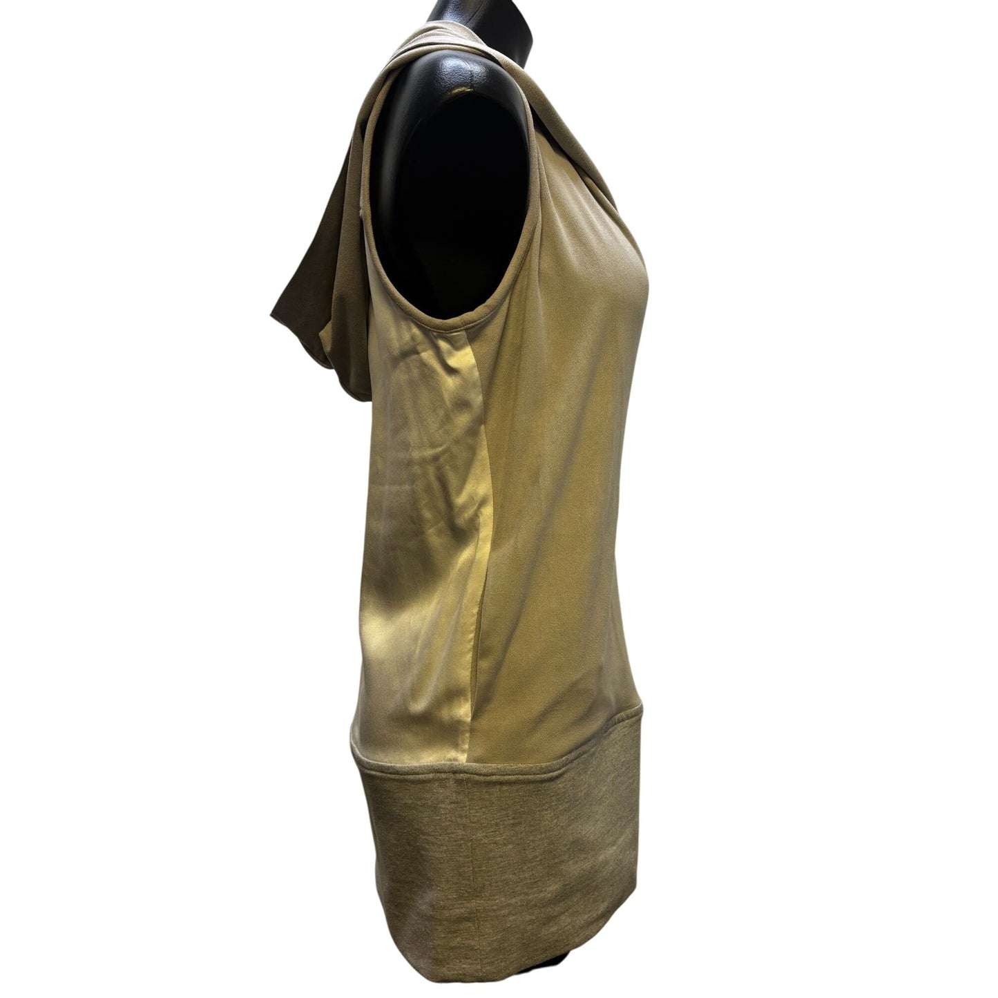 NWT Blanc Noir Sleeveless Hooded Wrap Vest Gray M