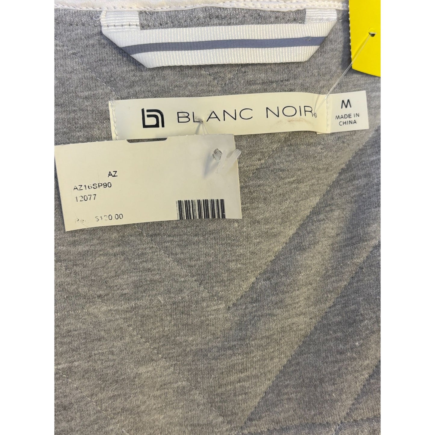 NWT Blanc Noir Sleeveless Hooded Wrap Vest Gray M