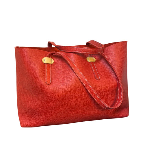 Consuela Viva Red Leather Tote Bag