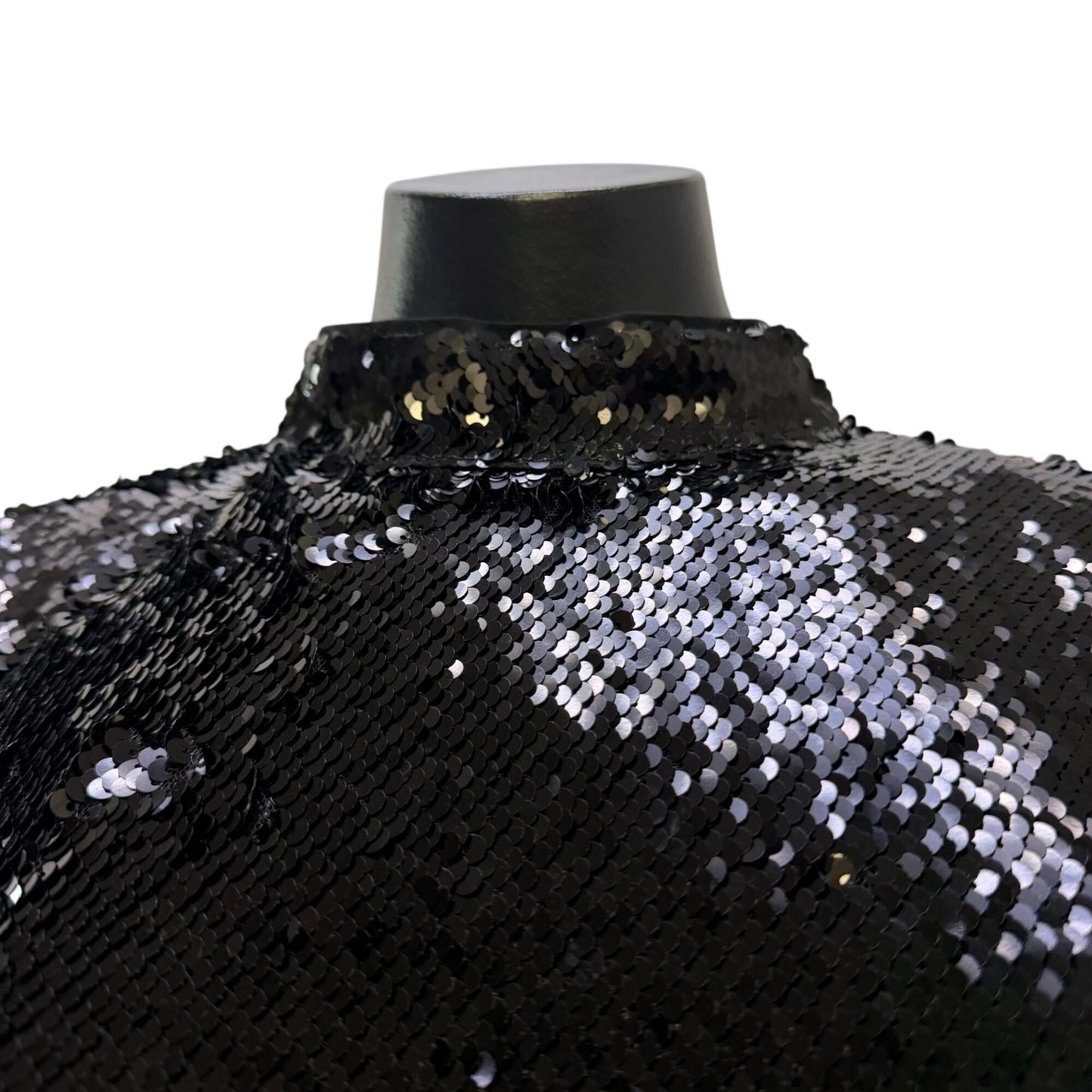 NWT Ann Taylor Black Sequin High-Neck Dress Size 4