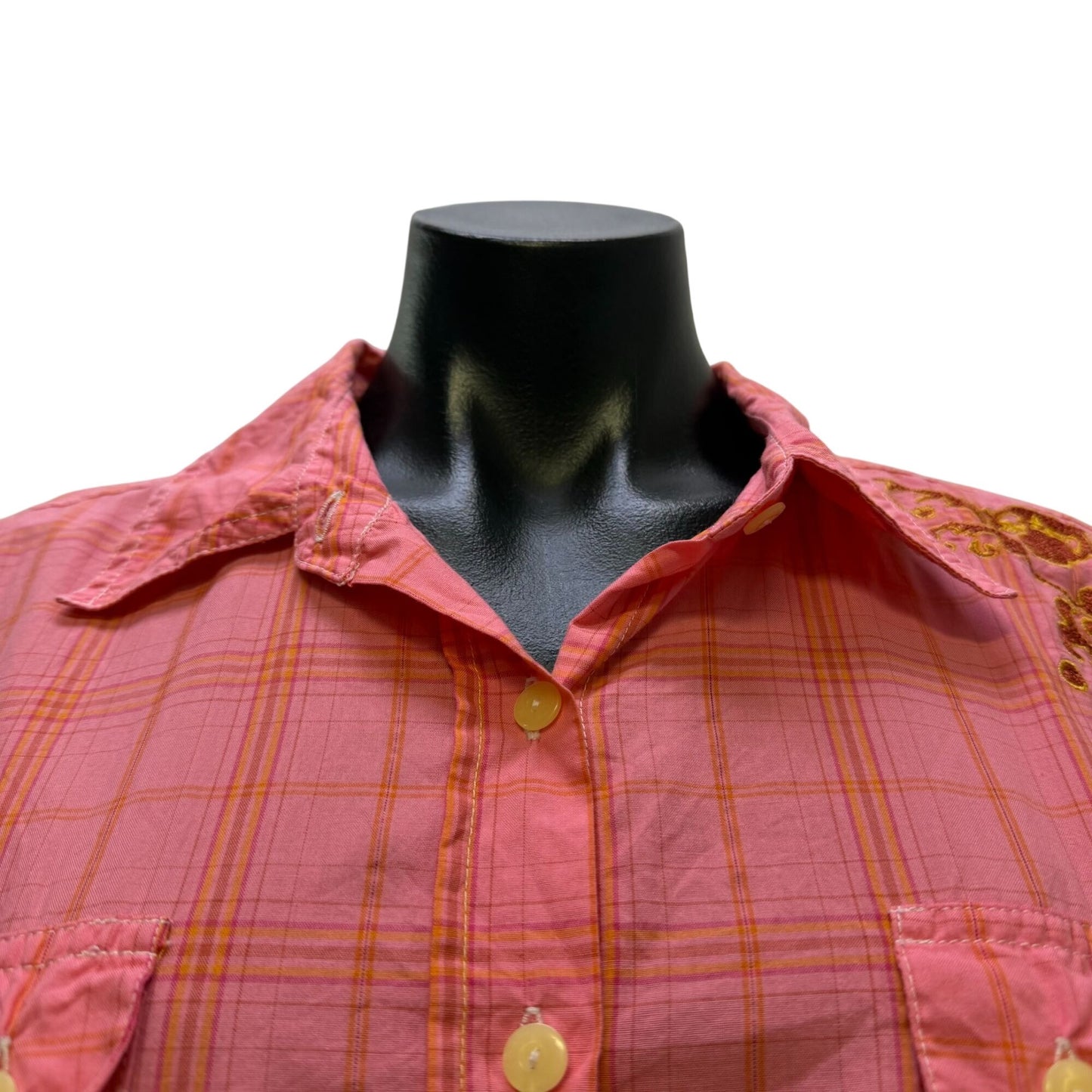 3J Workshop Embroidered Button-Up Blouse Pink M
