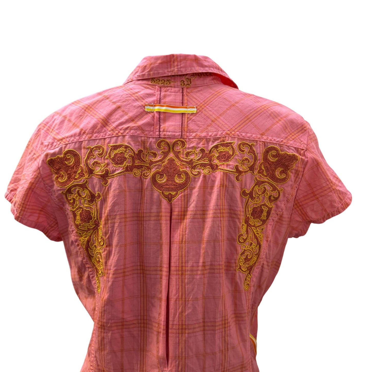 3J Workshop Embroidered Button-Up Blouse Pink M