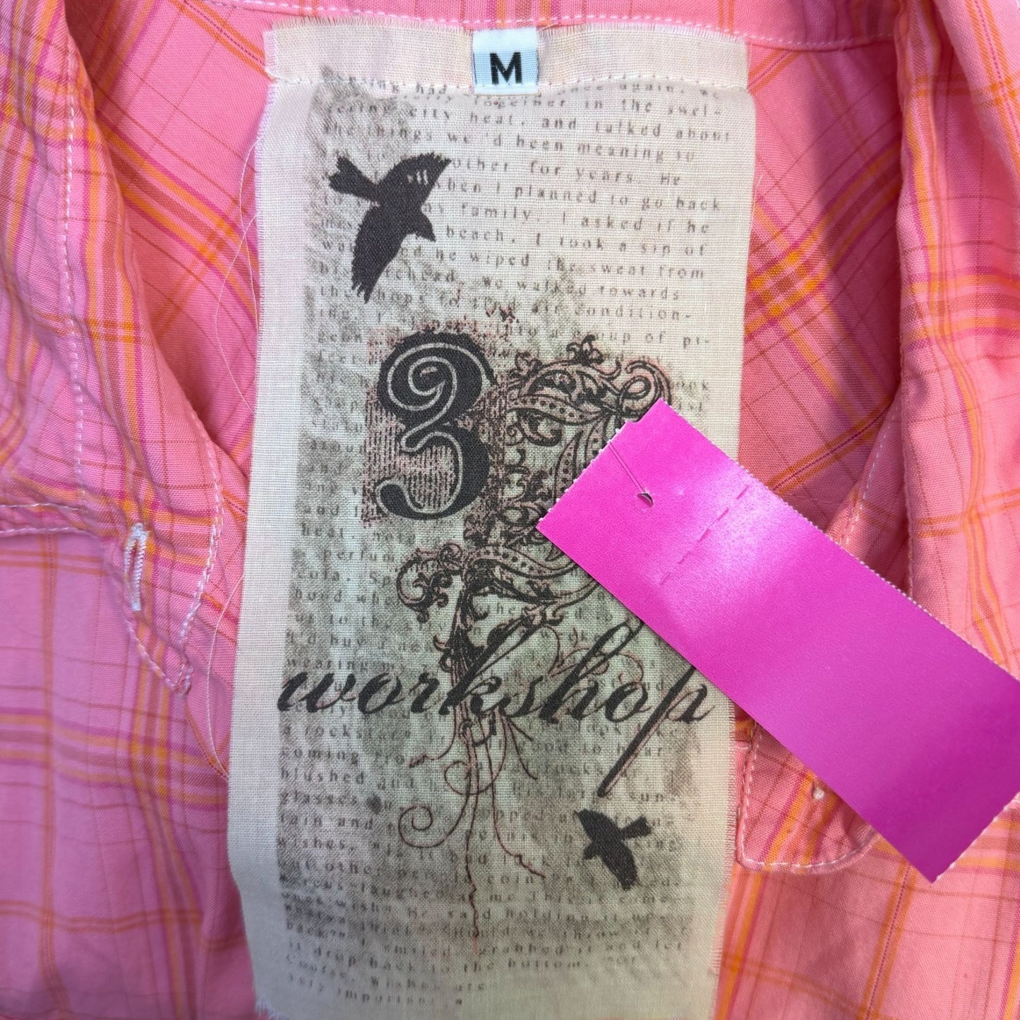 3J Workshop Embroidered Button-Up Blouse Pink M