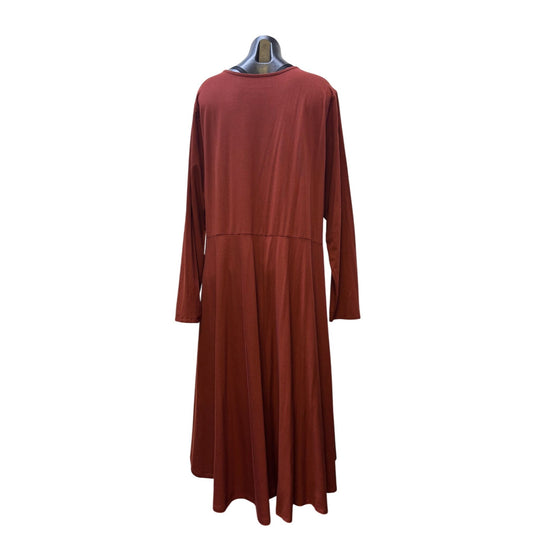 NWT Soft Surroundings Knit Dress Brick Red Long Sleeve Size 2X