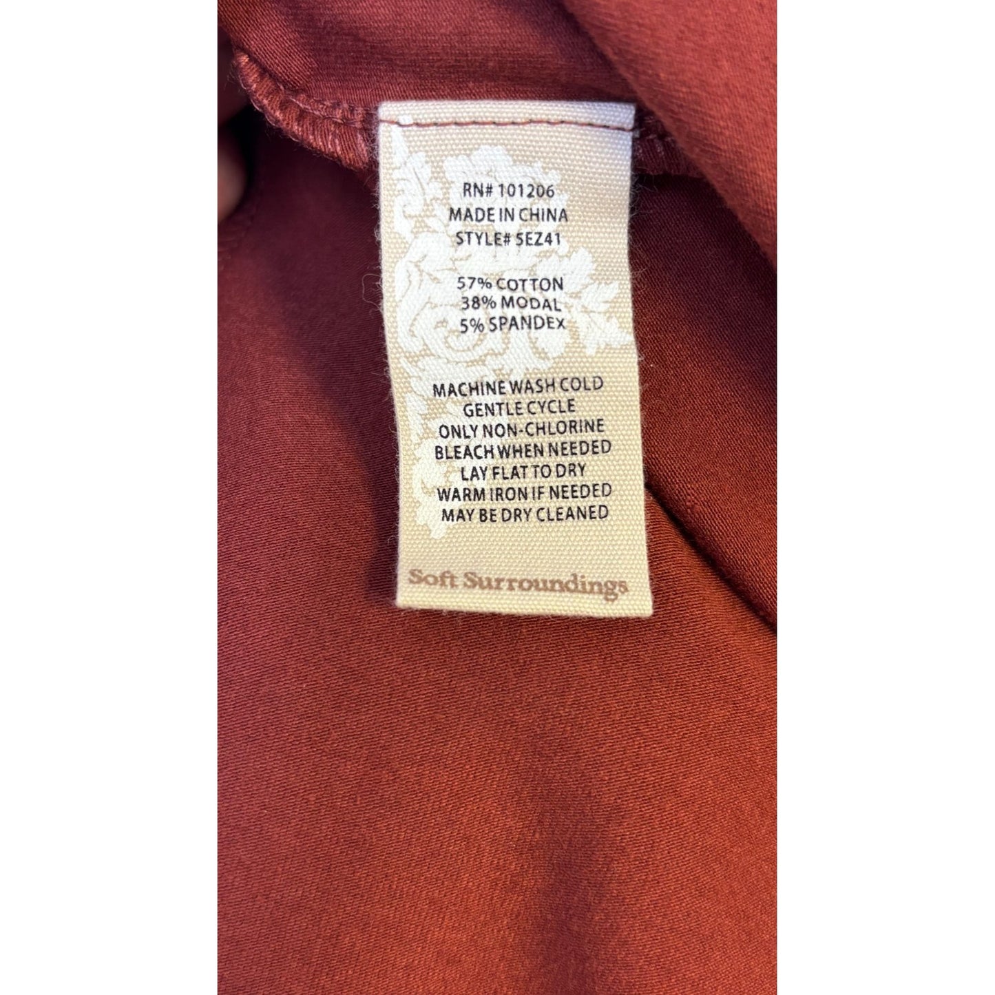 NWT Soft Surroundings Knit Dress Brick Red Long Sleeve Size 2X